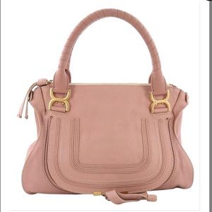Chloe Marcie medium satchel coral / tan